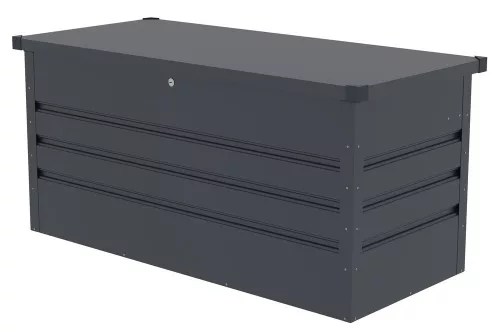 Rojaplast Max A fém kerti tároló doboz, 295 L - sötétszürke