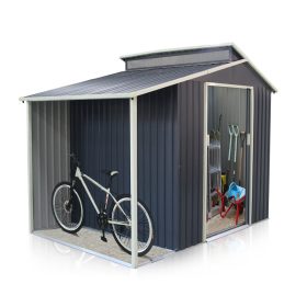   Rojaplast Oscar "E-B" fém kerti ház, tároló szürke - 292 x 193 x 229 cm 