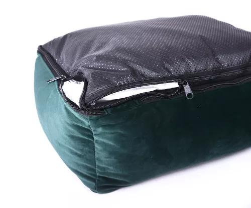 Petsy Royal kutya, macska poliészter fekhely bársony felülettel - kék - 55 cm