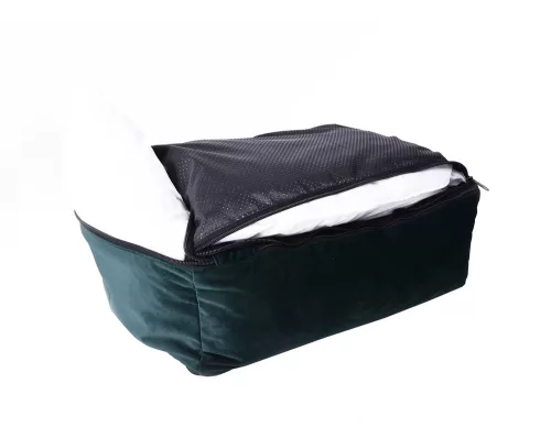 Petsy Royal kutya, macska poliészter fekhely bársony felülettel - kék - 55 cm