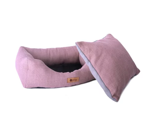 Petsy Connie poliészter kutyafekhely - pink-szürke - 65 cm