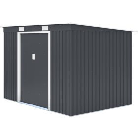   Rojaplast S2001C fém kerti ház, tároló, szürke - 261 x 181 x 176 cm 