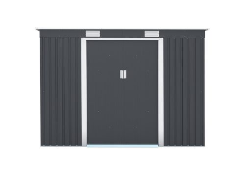 Rojaplast S2001C fém kerti ház, tároló, szürke - 261 x 181 x 176 cm 