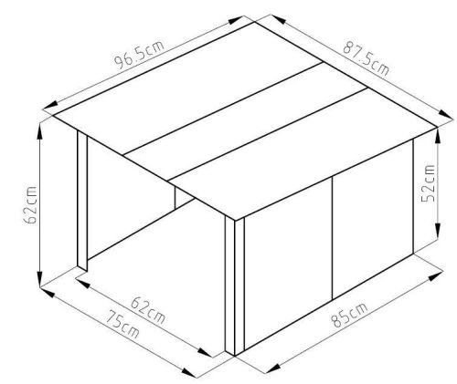 Rojaplast Smart B fém robotfűnyíró garázs - világosszürke