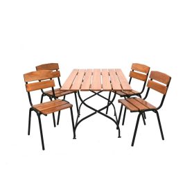   Rojaplast Udine fenyőfából készült kerti bútor szett, 4 db székkel