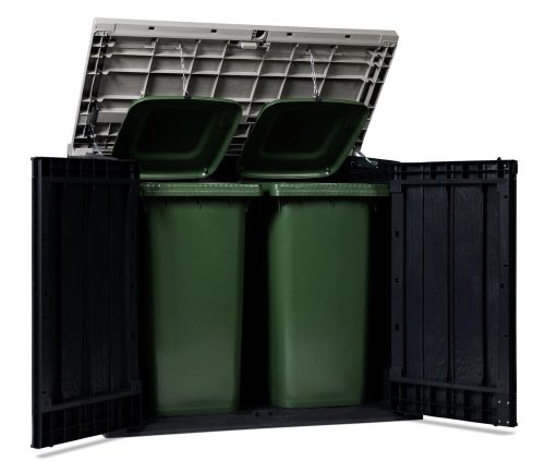 Toomax Stora Way Plus XL grafit 1270 literes műanyag beltéri-kültéri szekrény - grafit/világos szürke