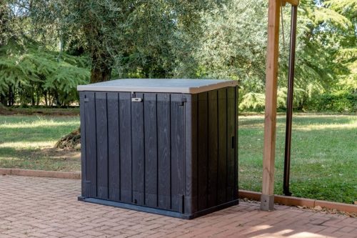 Toomax Stora Way Plus XL grafit 1270 literes műanyag beltéri-kültéri szekrény - grafit/világos szürke