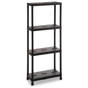   Toomax UNIVERSAL PRO 63-4 műanyag polc – 4 szintes tároló állvány, fekete