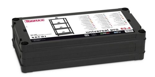 Toomax UNIVERSAL PRO 63-4 műanyag polc – 4 szintes tároló állvány, fekete