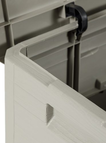 TOOMAX Woodys Grey 280 literes kerti műanyag tárolódoboz - világosszürke