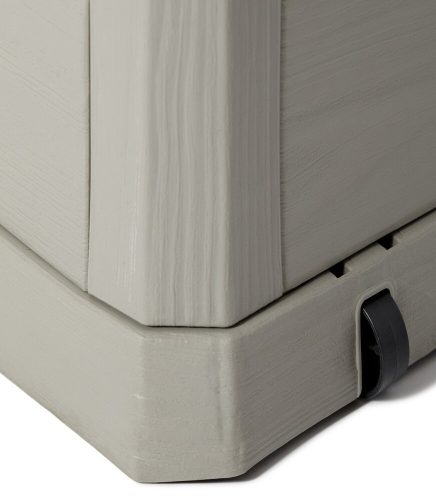 TOOMAX Woodys Grey 280 literes kerti műanyag tárolódoboz - világosszürke