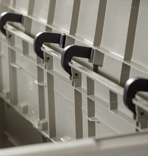 TOOMAX Woodys Grey 280 literes kerti műanyag tárolódoboz - világosszürke