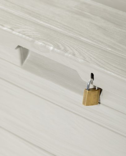 TOOMAX Woodys Grey 280 literes kerti műanyag tárolódoboz - világosszürke