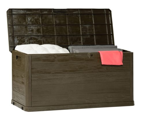 Toomax Woodys brown 280 literes műanyag kerti tárolódoboz - barna