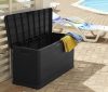 Toomax Woodys grafit 280 literes műanyag kerti tárolódoboz