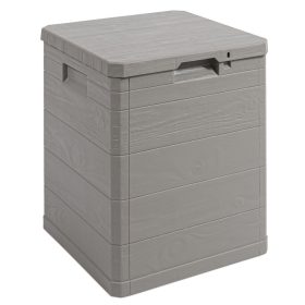   Toomax Woodys kerti műanyag tárolódoboz 90 L - világosszürke