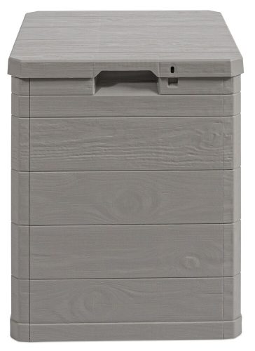 Toomax Woodys kerti műanyag tárolódoboz 90 L - világosszürke