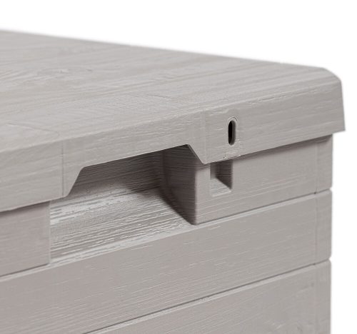 Toomax Woodys kerti műanyag tárolódoboz 90 L - világosszürke