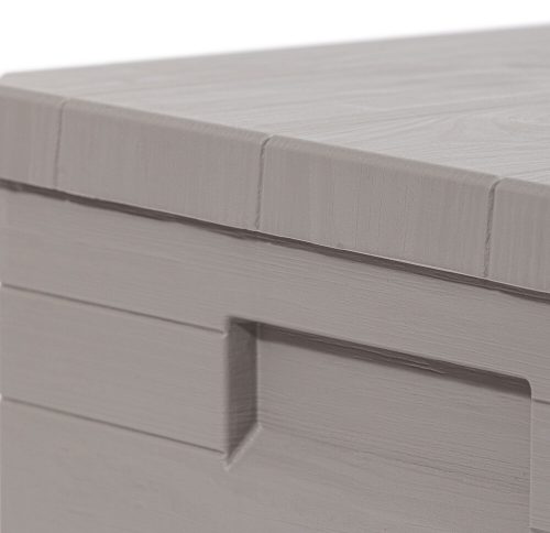 Toomax Woodys kerti műanyag tárolódoboz 90 L - világosszürke