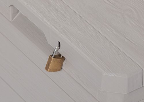 Toomax Woodys kerti műanyag tárolódoboz 90 L - világosszürke