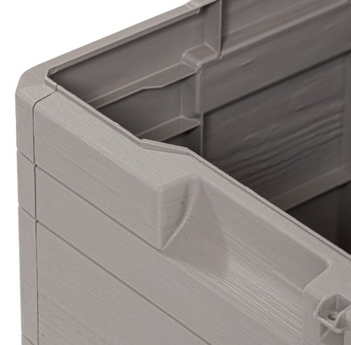 Toomax Woodys kerti műanyag tárolódoboz 90 L - világosszürke