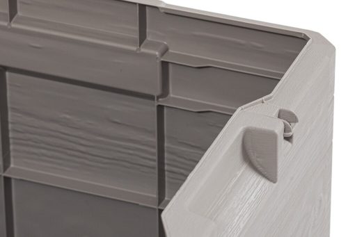 Toomax Woodys kerti műanyag tárolódoboz 90 L - világosszürke