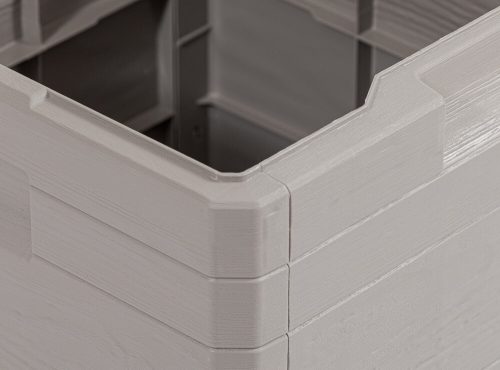 Toomax Woodys kerti műanyag tárolódoboz 90 L - világosszürke