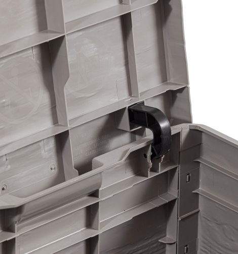 Toomax Woodys kerti műanyag tárolódoboz 90 L - világosszürke