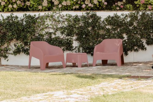 Toomax Petra műanyag asztal + tároló - rózsaszín