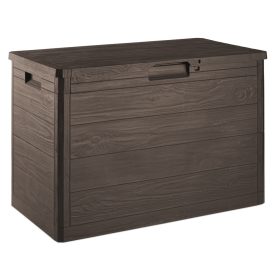   Toomax Woodys brown 160 literes műanyag kerti tárolódoboz - barna