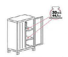 Toomax Garage midi low black beltéri szekrény - fekete