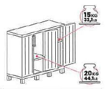 Toomax Garage midi trio low black beltéri szekrény - fekete