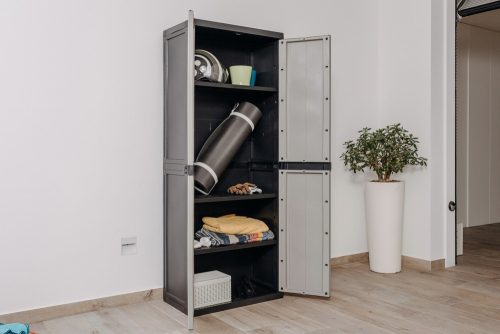 Toomax Bios midi high műanyag tároló szekrény - szürke