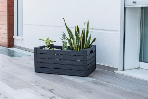 Toomax Florida műanyag összecsukható kerti tároló láda 50 L , grafit