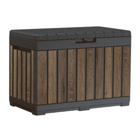   Keter KENTWOOD kerti tároló box – 190 L, ülhető párnatartó, walnut