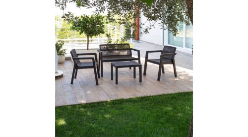 RIVIERA 4 személyes kerti szett szürke