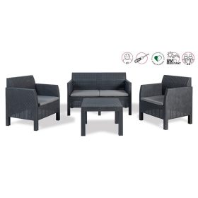 MATILDE 4 személyes kerti szett szürke