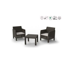 MATILDE 2 személyes kerti szett barna