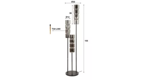 CYLINDER GLASS állólámpa 3B