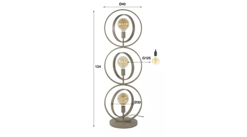 TURN AROUND állólámpa 3B bézs