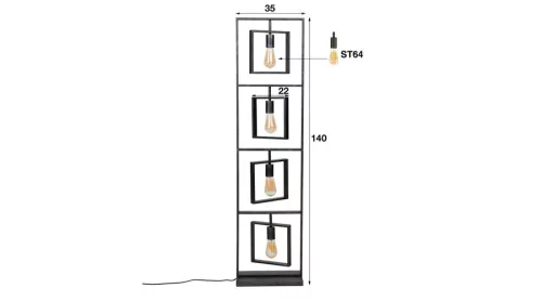 TURN SQUARE állólámpa 4B