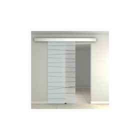 Üveg tolóajtó savmart mintás széles GD01