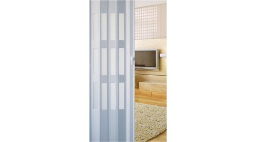 Üvegkazettás harmonika ajtó fehér