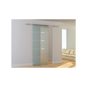 Üveg tolóajtó savmart csíkozott TS120