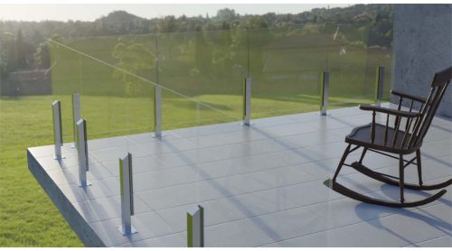 Korlátüveg konzolos korláthoz 90x100x1