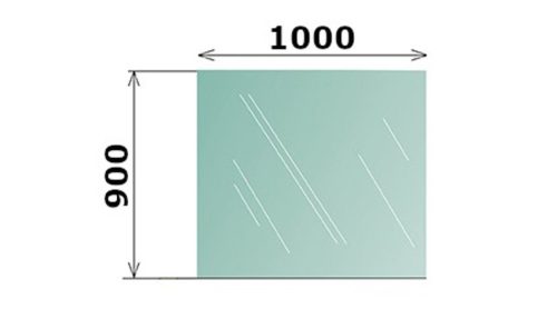 Korlátüveg konzolos korláthoz előfúrt 90x100x1