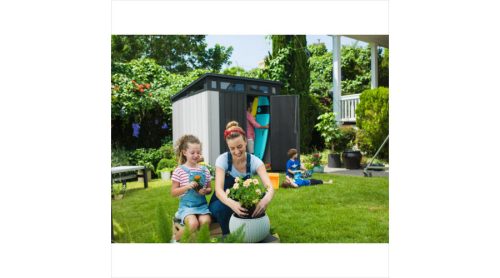 ARTISAN 7x7 műanyag kerti ház barna-szürke