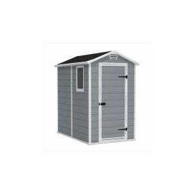 MANOR 4x6 műanyag kerti ház szürke-fehér