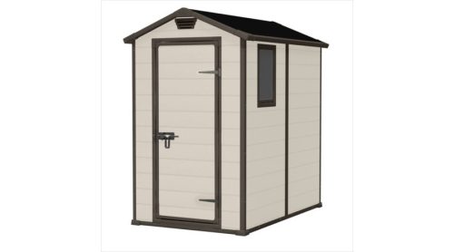 MANOR 4x6 műanyag kerti ház bézs-barna