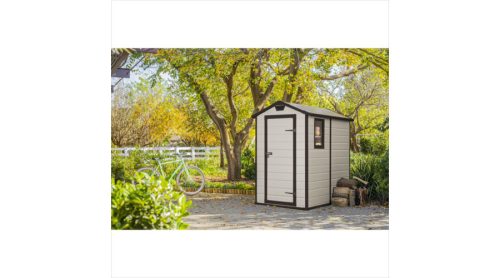 MANOR 4x6 műanyag kerti ház bézs-barna